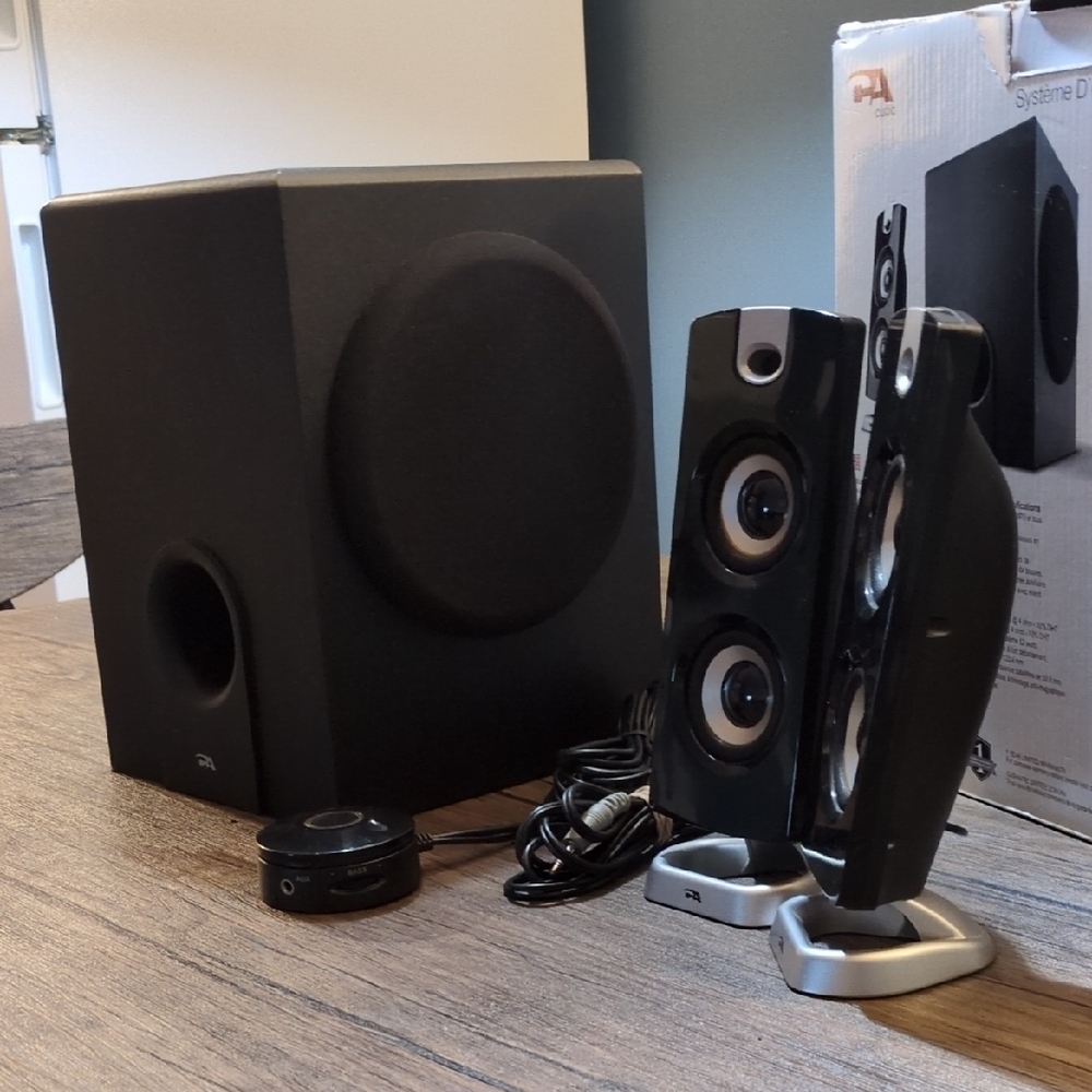 Cyber Acoustics CA-3602 Multimedia Speaker System with Subwoofer - Picture 3 of 5